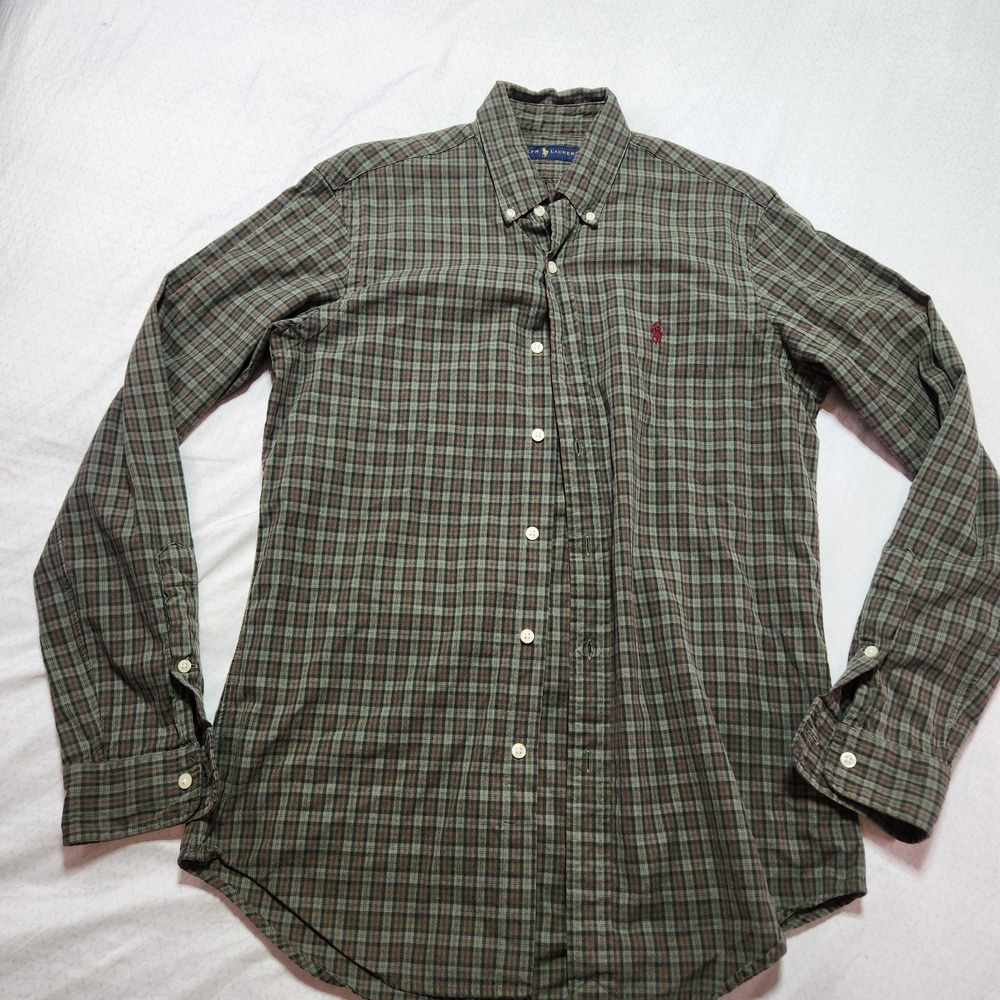 Polo Ralph Lauren Dress Shirt Classic Long Sleeve Plaid Mens Size Small